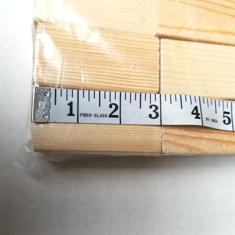 Pine Wood Craft Blocks Set of 6 Unfinished DIY Woodworking Carving